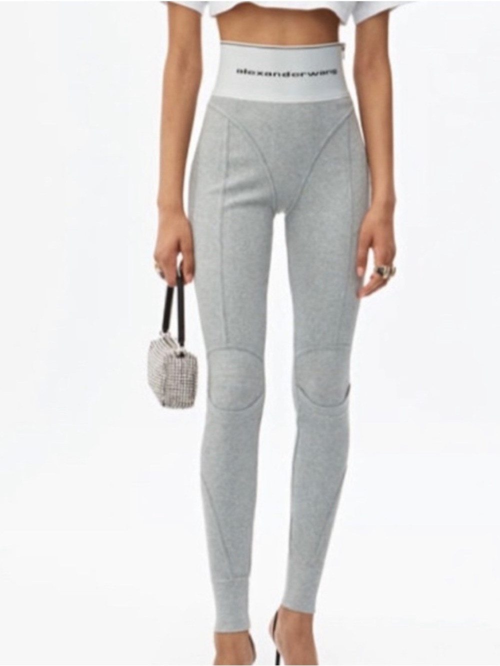 Alexander Wang logo waist leggings